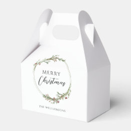 Caixinha De Lembrancinhas Coroa Minimalista de Natal