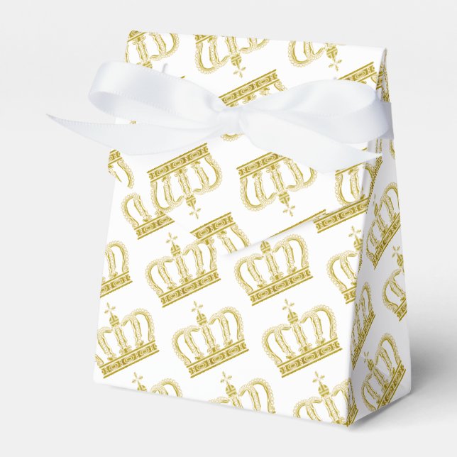 Caixinha De Lembrancinhas Coroa ouro - Real luxo (Frente)