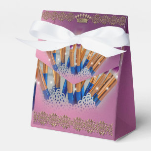 Caixinha De Lembrancinhas Cosméticos Makeup Brush Glamor