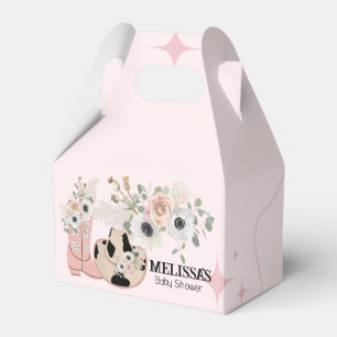 Caixinha De Lembrancinhas Cotocos Rosa de Cowgirl Ocidental Personalizados