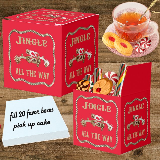 Caixinha De Lembrancinhas Cowboy Ocidental Spurs Jingle Por Todo O Caminho (Criador carregado)