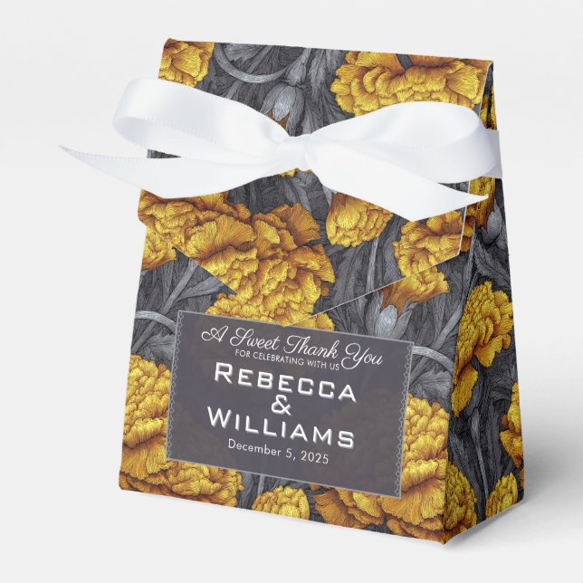 Caixinha De Lembrancinhas Cozy Custom Carnation Inspired Backyard Wedding (Frente)