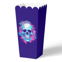 Cranio Floral em Estilo Vaporwave