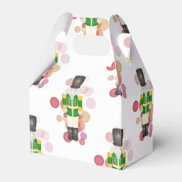 Caixinha De Lembrancinhas Craqueador de Natal Vermelho e Verde Tradicional