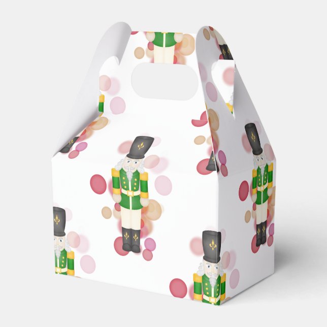 Caixinha De Lembrancinhas Craqueador de Natal Vermelho e Verde Tradicional (Frente)