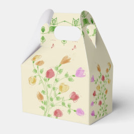 Caixinha De Lembrancinhas Creme com Floral