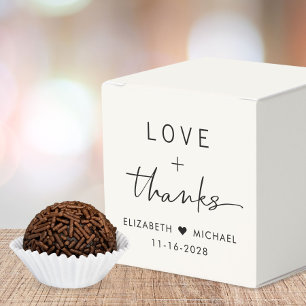 Caixinha De Lembrancinhas Creme de Amor e Agradecimento Casamento