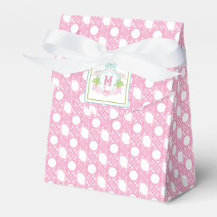 Caixinha De Lembrancinhas Crestão Monograma Preppy Palm Beach