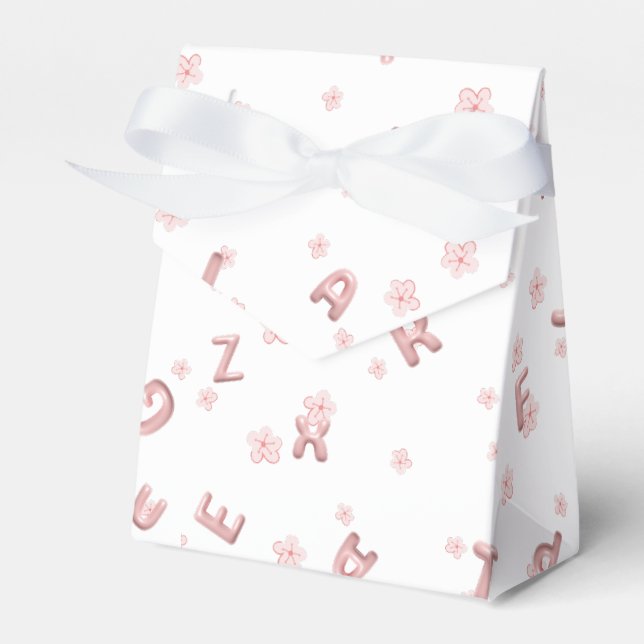 Caixinha De Lembrancinhas Crianças bonitas ABC Flor de Alfabeto Escola Infan (Frente)