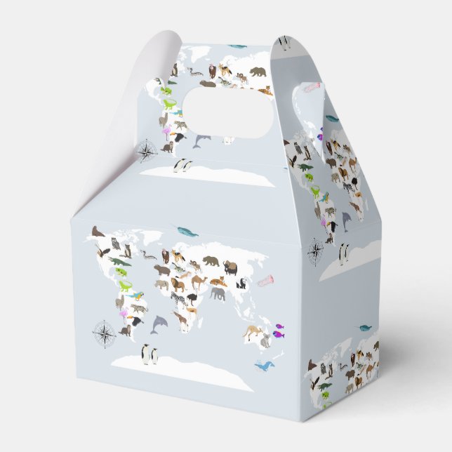 Caixinha De Lembrancinhas Crianças - O Mundo dos Animais (Frente)