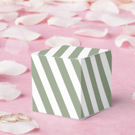 Caixinha De Lembrancinhas Crie seu próprio padrão verde branco riscado