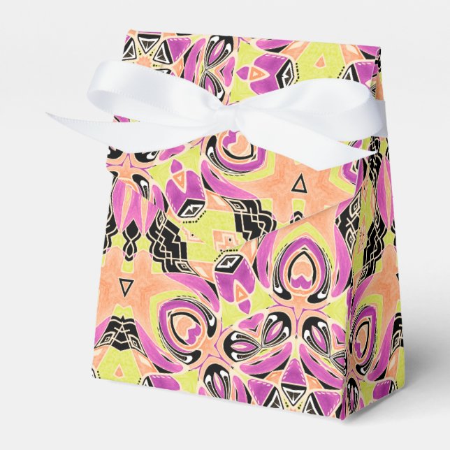 Caixinha De Lembrancinhas Crimson, mandala multicolor (Frente)