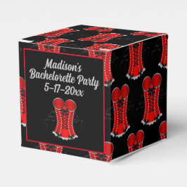 Caixinha De Lembrancinhas Cubo de Córsete Vermelho Sedutor