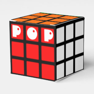 Caixinha De Lembrancinhas Cubo de Grupo Colorido Retroativo do anos 80 RAD