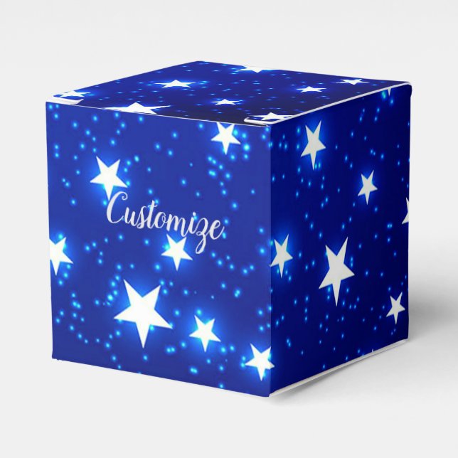 Caixinha De Lembrancinhas Cubo de Stargazer Azul (Frente)