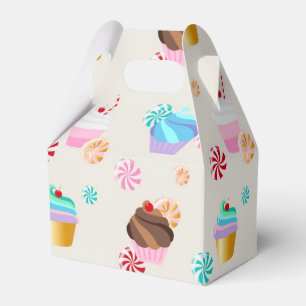 Caixinha De Lembrancinhas Cupcake bonito e padrão doce para Festa de anivers