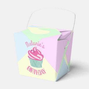Caixinha De Lembrancinhas Cupcake cor-de-rosa feito sob encomenda do