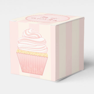 Caixinha De Lembrancinhas Cupcake elegante rosa
