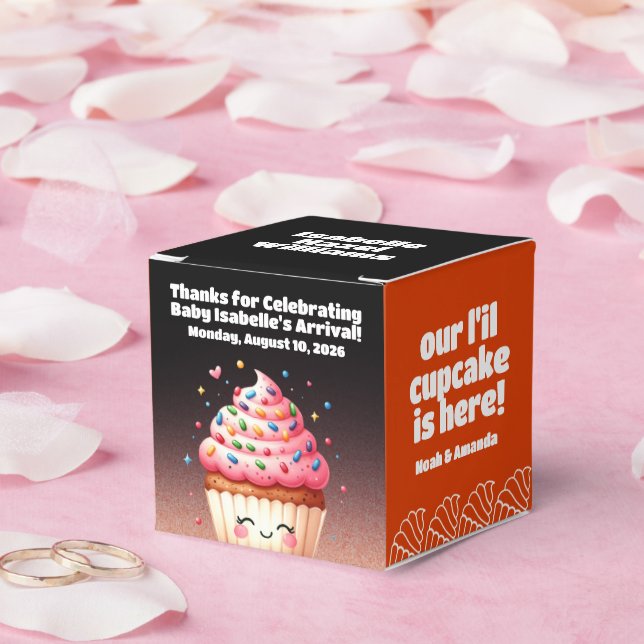 Caixinha De Lembrancinhas Cupcake Gelado L'il Sprinkles Chá de fraldas Bem-v (Casamento)