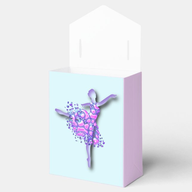 Caixinha De Lembrancinhas Custom Colors Gift Bag Purple Ballerina (Aberto)