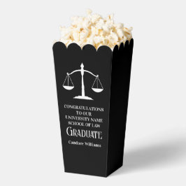 Caixinha De Lembrancinhas Custom Law School Black Graduation Party Popcorn