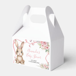 Caixinha De Lembrancinhas Cute Bunny Baby Shower Girl Pink Floral