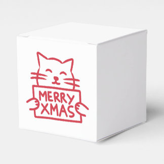 Caixinha De Lembrancinhas Cute Cat Merry Xmas Favor Box