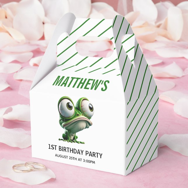 Caixinha De Lembrancinhas Cute Crazy Frog Farm Theme 1st Birthday (Casamento)