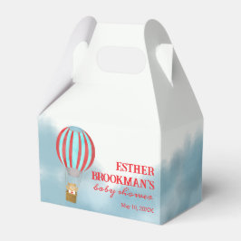 Caixinha De Lembrancinhas Cute Cub Flying Over the Clouds Baby Shower