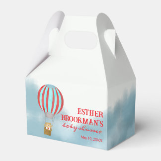 Caixinha De Lembrancinhas Cute Cub Flying Over the Clouds Baby Shower