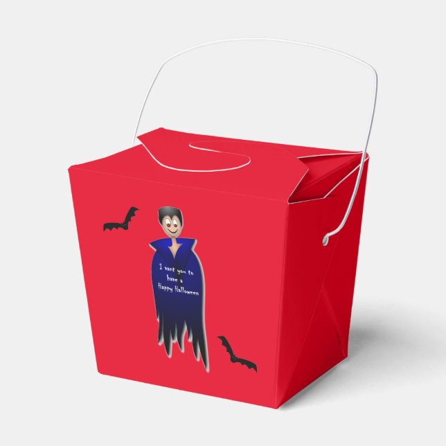 Caixinha De Lembrancinhas Cute Dracula Halloween (Frente)