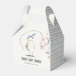 Caixinha De Lembrancinhas Cute Farm Chick Watercolor Floral Baby Shower