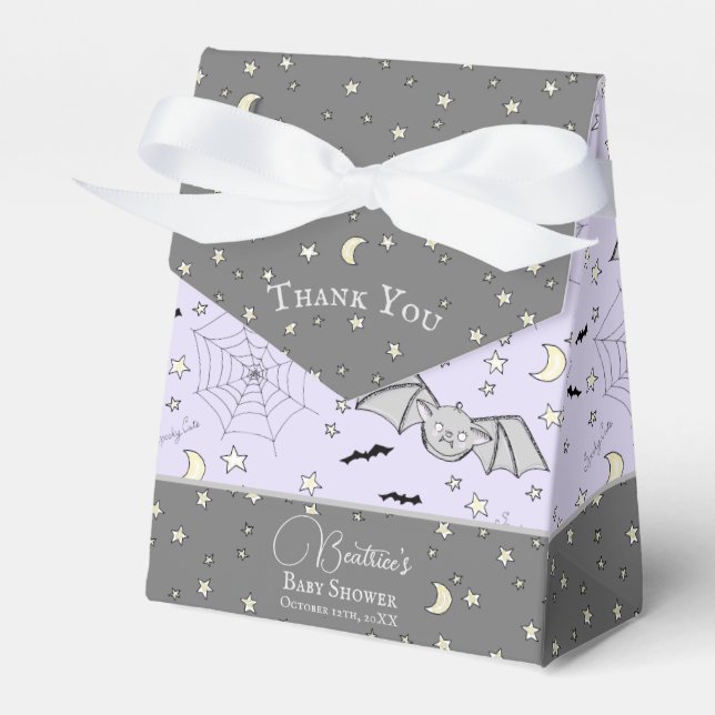 Caixinha De Lembrancinhas Cute Gender Neutral Baby Bats Halloween & Fall (Frente)