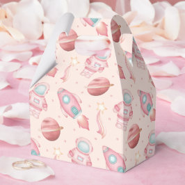 Caixinha De Lembrancinhas Cute Girls Space Birthday Pink Astronaut