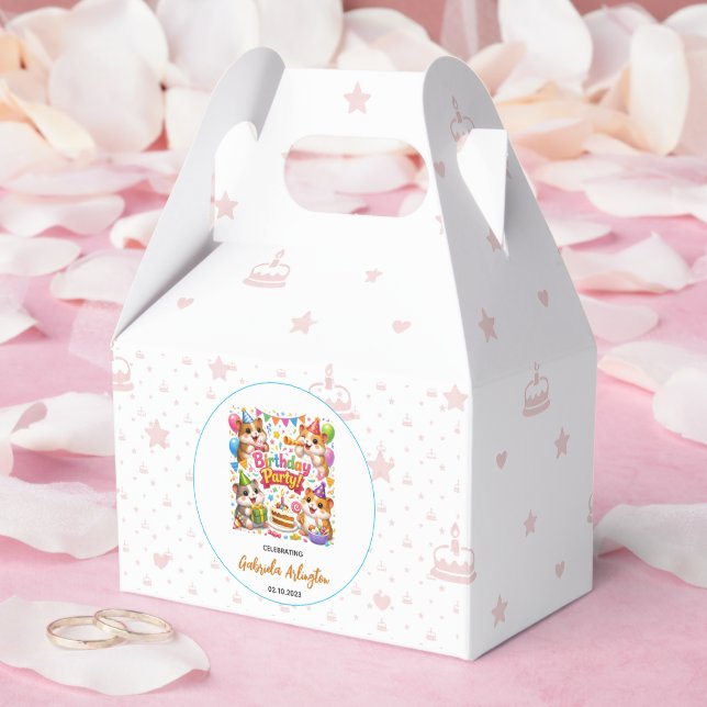 Caixinha De Lembrancinhas Cute Hamster Birthday Party | Kids Hamster (Casamento)