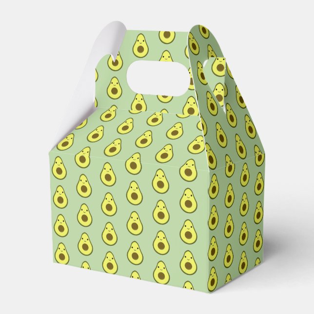 Caixinha De Lembrancinhas Cute Kawaii Avocado Patterno (Frente)