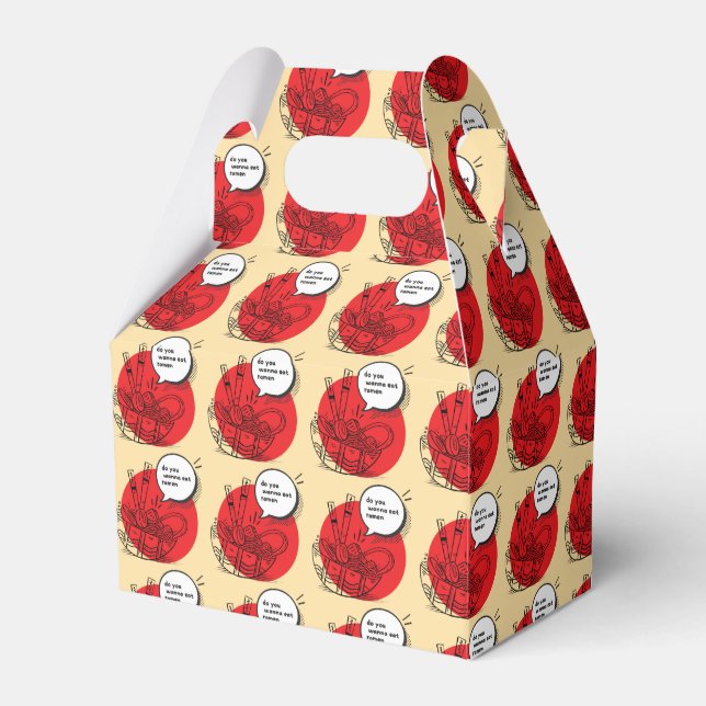 Caixinha De Lembrancinhas Cute Kawaii Ramen - Funny Japanese Food  (Frente)