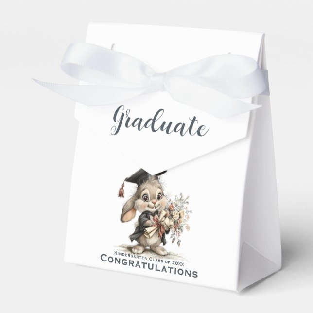 Caixinha De Lembrancinhas  Cute Kindergarten Graduation Bunny Design (Frente)