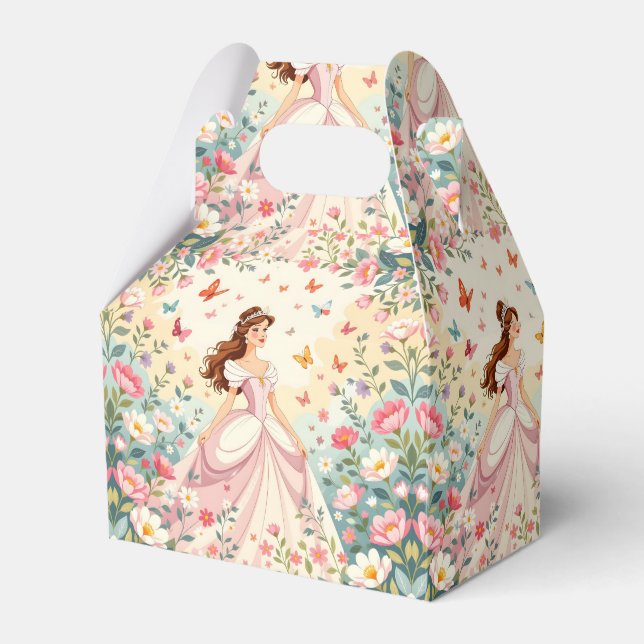 Caixinha De Lembrancinhas Cute princess with butterflies (Frente)