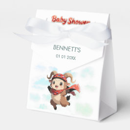 Caixinha De Lembrancinhas Cute Ram Winter Baby Shower Favor Box