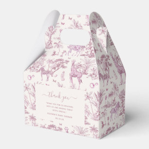 Caixinha De Lembrancinhas Cute Safari Toile de Jouy Favor do Chá de fralda