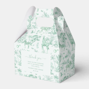 Caixinha De Lembrancinhas Cute Safari Toile de Jouy Favor para Chá de Bebê