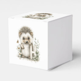 Caixinha De Lembrancinhas Cute Watercolour Baby Animals Alphabet Hedgehog