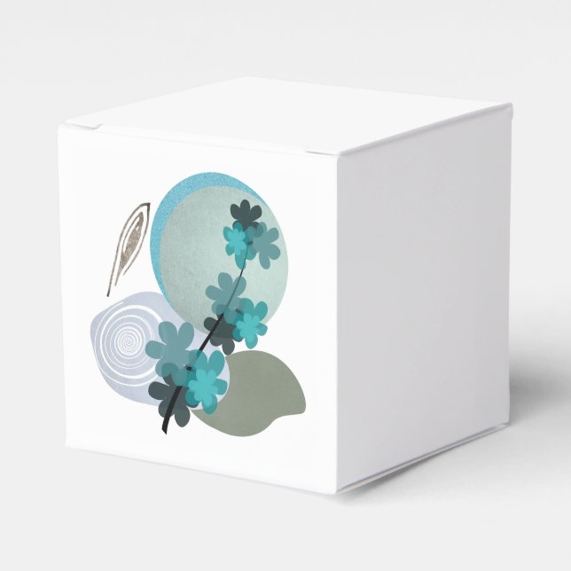 Caixinha De Lembrancinhas Cyan Boho (Frente)