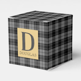 Caixinha De Lembrancinhas D Monograma Douglas Tartan