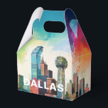 Caixinha De Lembrancinhas Dallas Skyline Abstrato Art<br><div class="desc">Adicione um toque moderno ao seu evento com esta caixa de favoritos que inclui a arte do skyline do abstrato Dallas. Perfeito para casamentos,  festas ou presentes corporativos.</div>