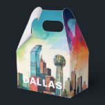 Caixinha De Lembrancinhas Dallas Skyline Abstrato Art<br><div class="desc">Adicione um toque moderno ao seu evento com esta caixa de favoritos que inclui a arte do skyline do abstrato Dallas. Perfeito para casamentos,  festas ou presentes corporativos.</div>
