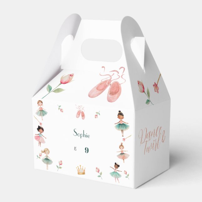 Caixinha De Lembrancinhas Dança e festa de aniversário das raparigas (Frente)