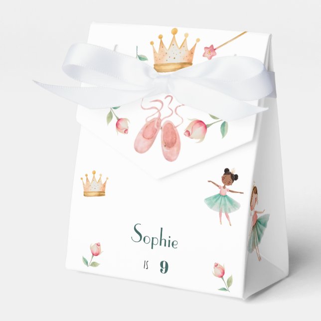 Caixinha De Lembrancinhas Dança e festa de aniversário das raparigas (Frente)