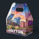 Caixinha De Lembrancinhas Dayton Skyline Abstrato Art<br><div class="desc">Adicione um toque moderno ao seu evento com esta caixa de favoritos que inclui a arte da linha do horizonte abstrato Dayton. Perfeito para casamentos,  festas ou presentes corporativos.</div>